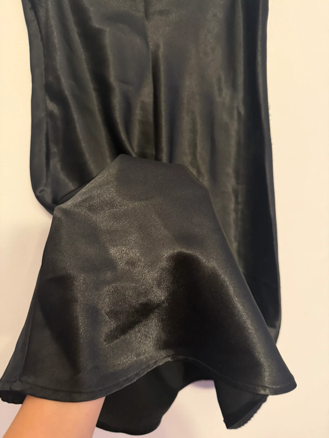 Black Satin Midi Skirt - photo 3