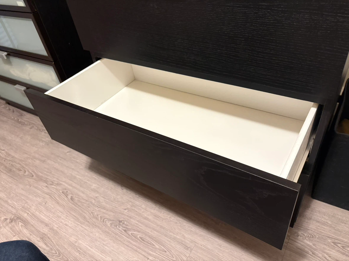 Dark Wood Dresser with 3 Drawers - photo 3