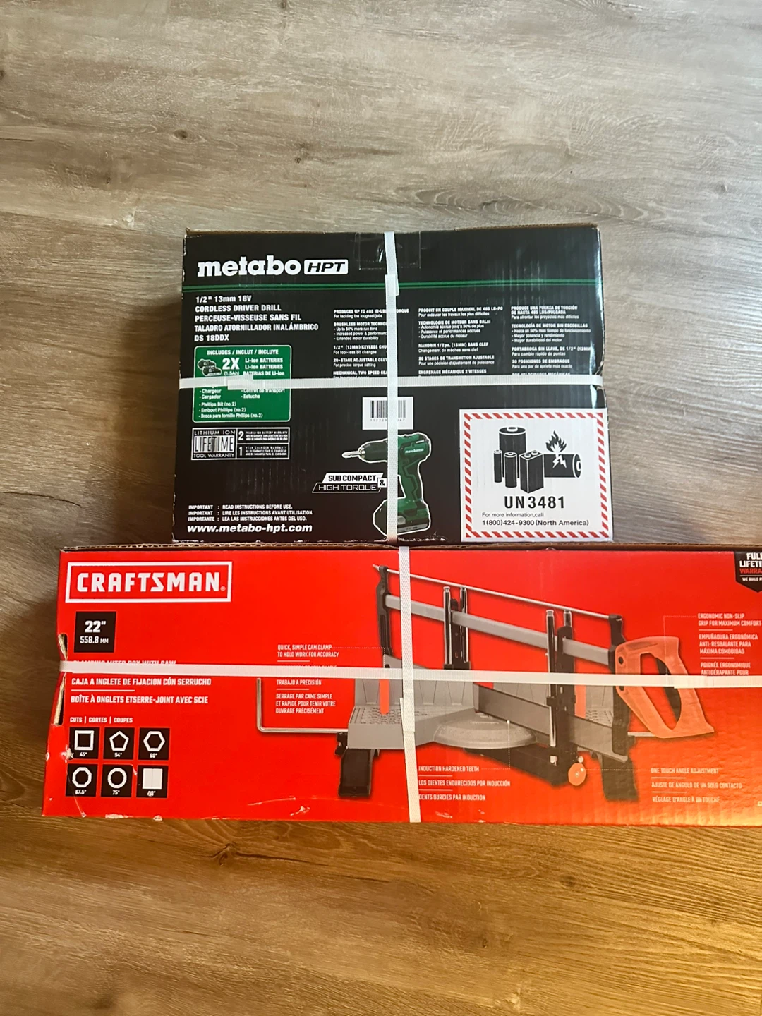 Metabo HPT 18V Cordless Driver Drill & Craftsman 22" Miter Saw