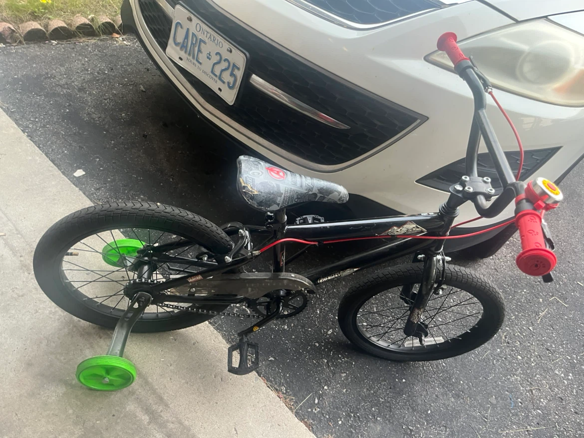 Black BMX Bike with Training Wheels - photo 3
