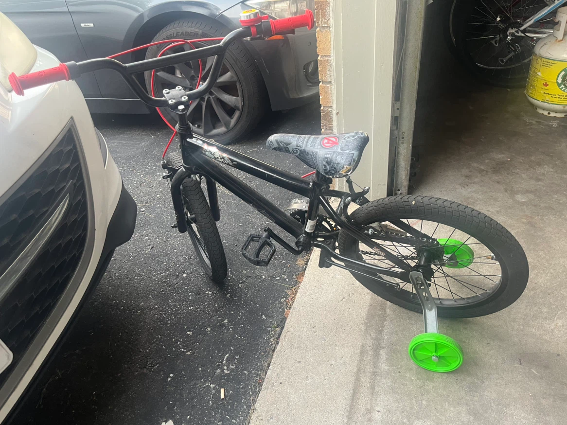 Black BMX Bike with Training Wheels - photo 5