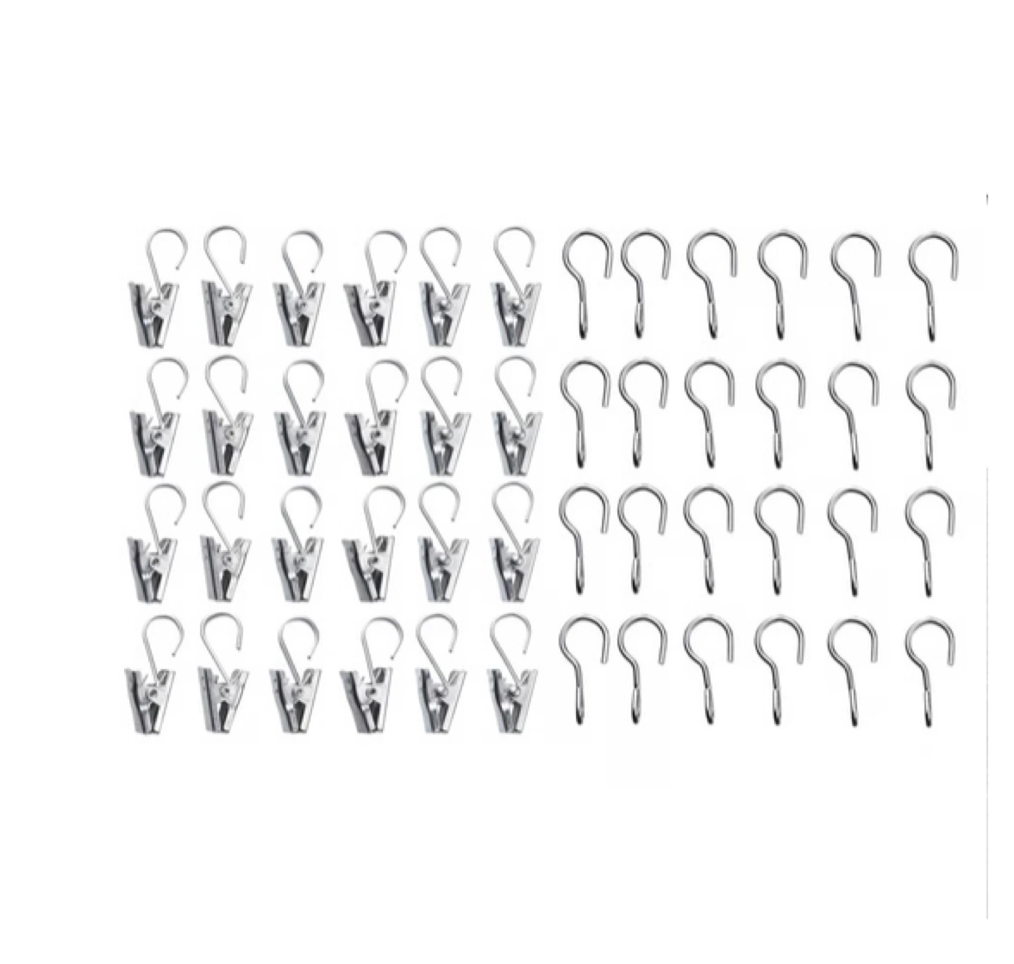 Curtain Clips and Hooks Set