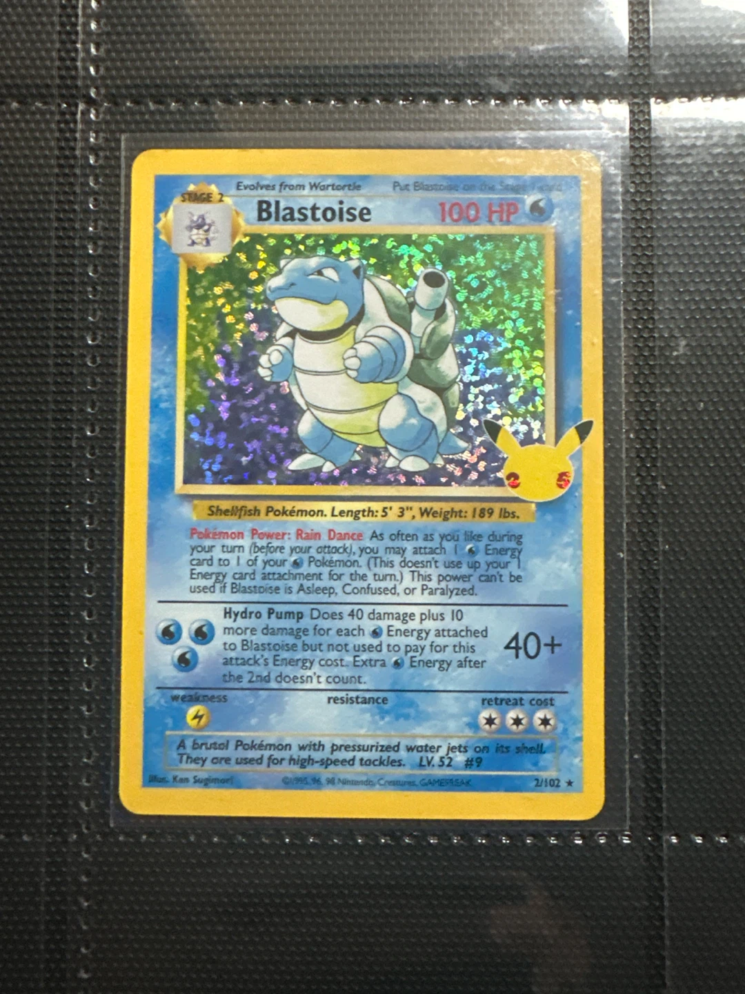 Pokemon Blastoise 2/102 Card