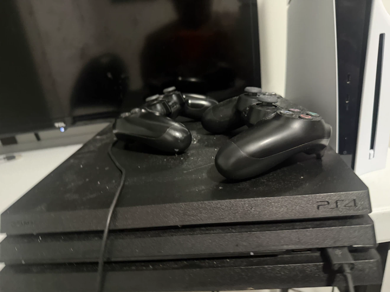 Sony PlayStation 4 Pro Console with 3 Controllers - photo 2