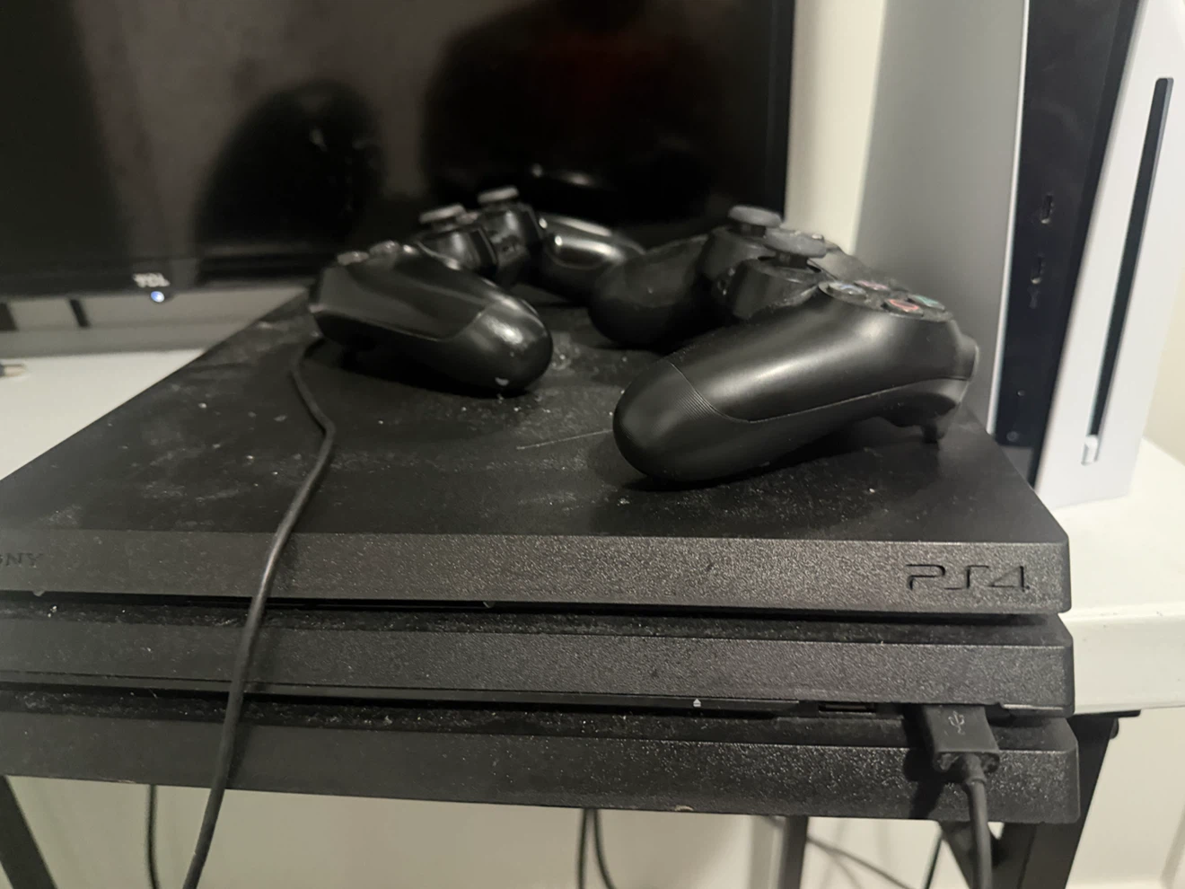 Sony PlayStation 4 Pro Console with 3 Controllers - photo 3