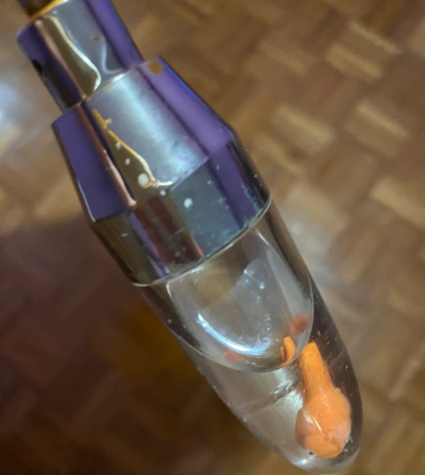 Orange Umbrella with Decorative Handle - photo 2