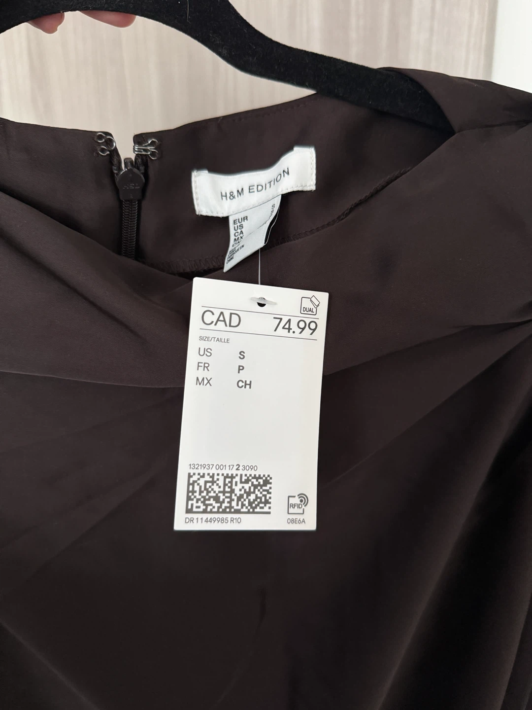 H&M Edition Brown Ruched Dress Size S - photo 5
