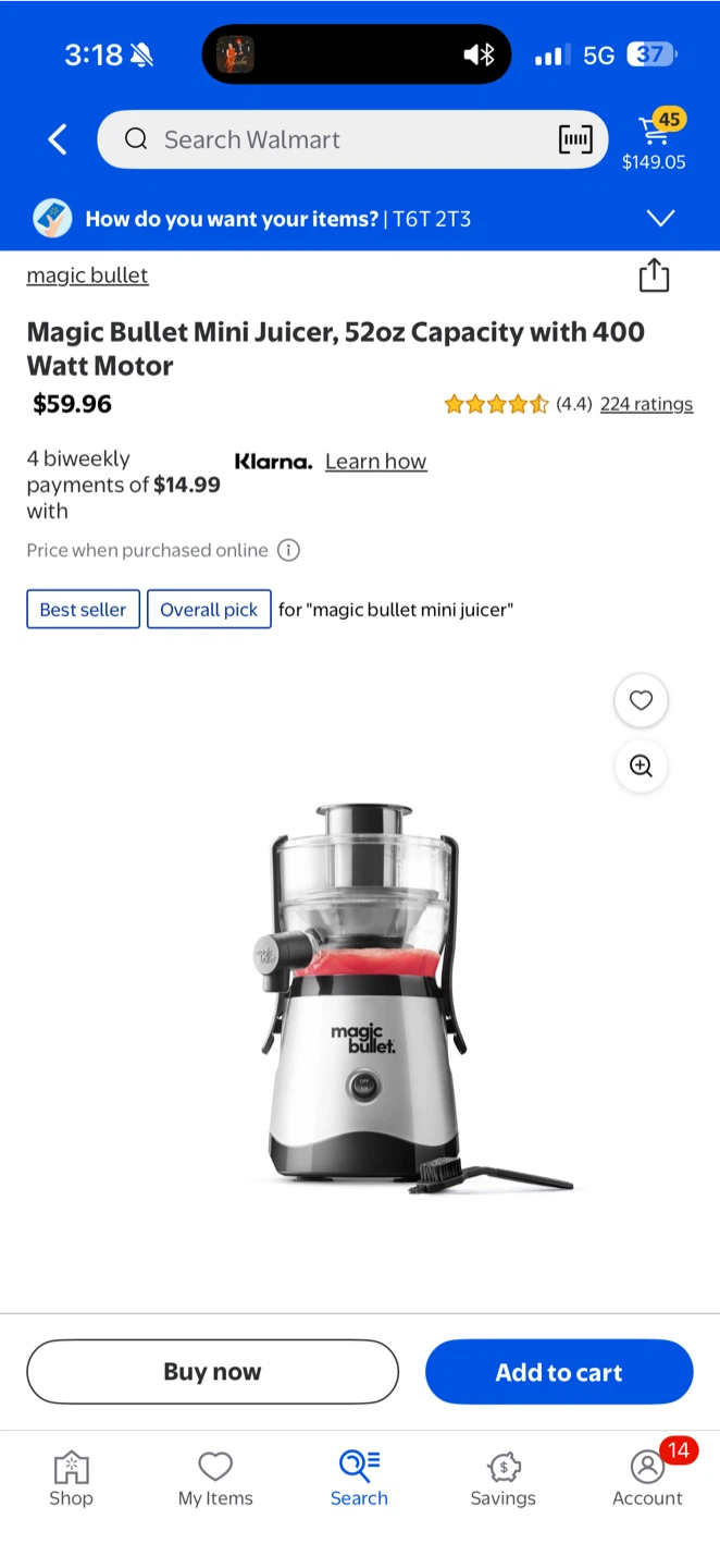 Magic Bullet Mini Juicer, 52oz Capacity