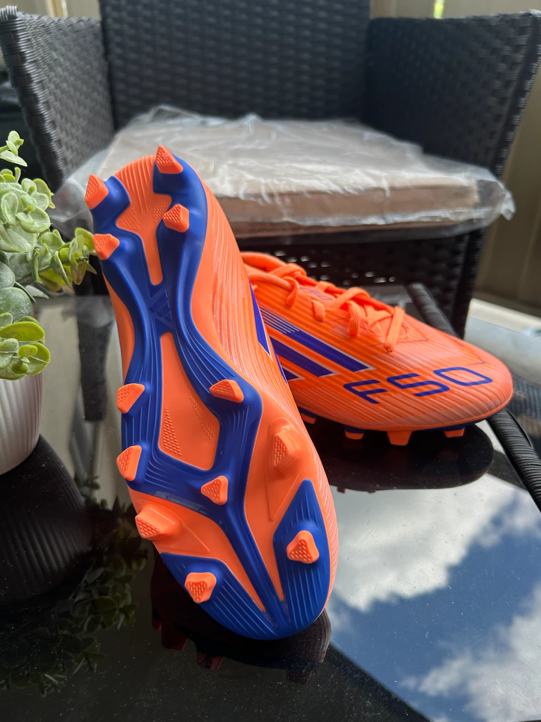 Adidas F50 Club FG/MG Football Soccer Cleats Orange - photo 2