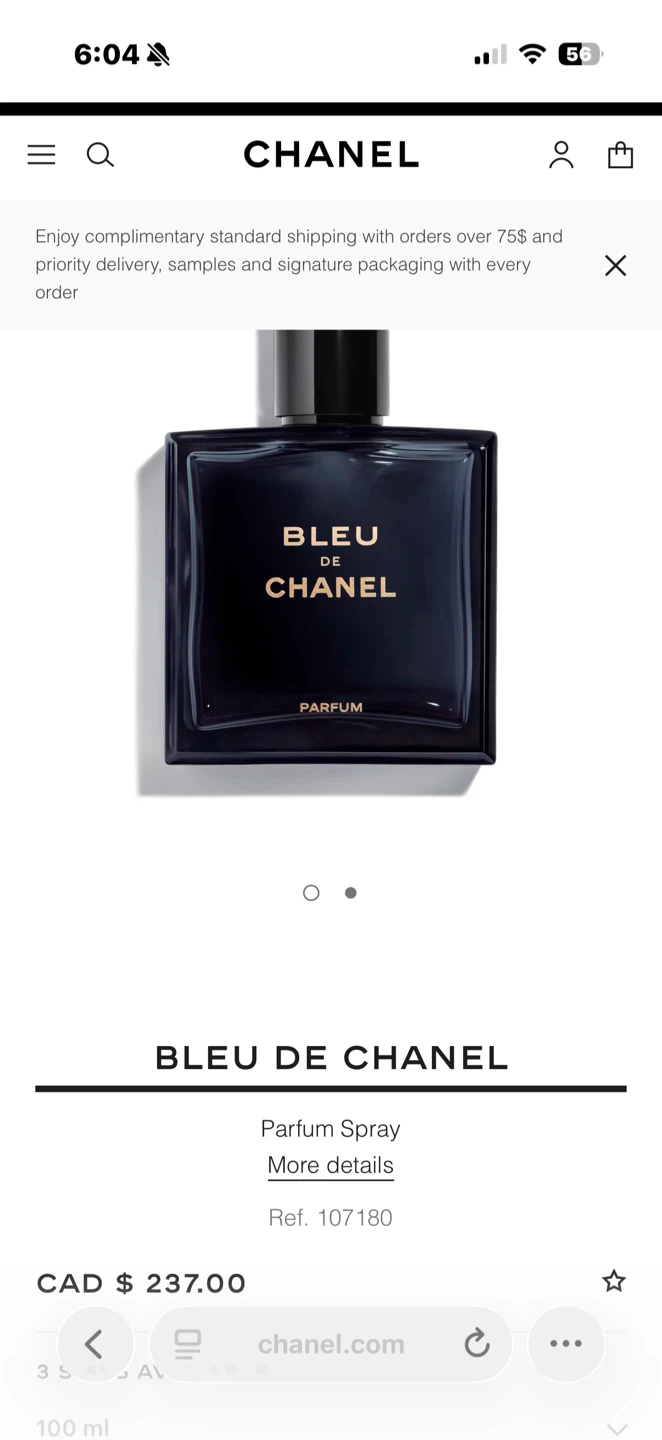 Chanel Bleu de Chanel Eau de Parfum for Men - 100 ml - photo 5