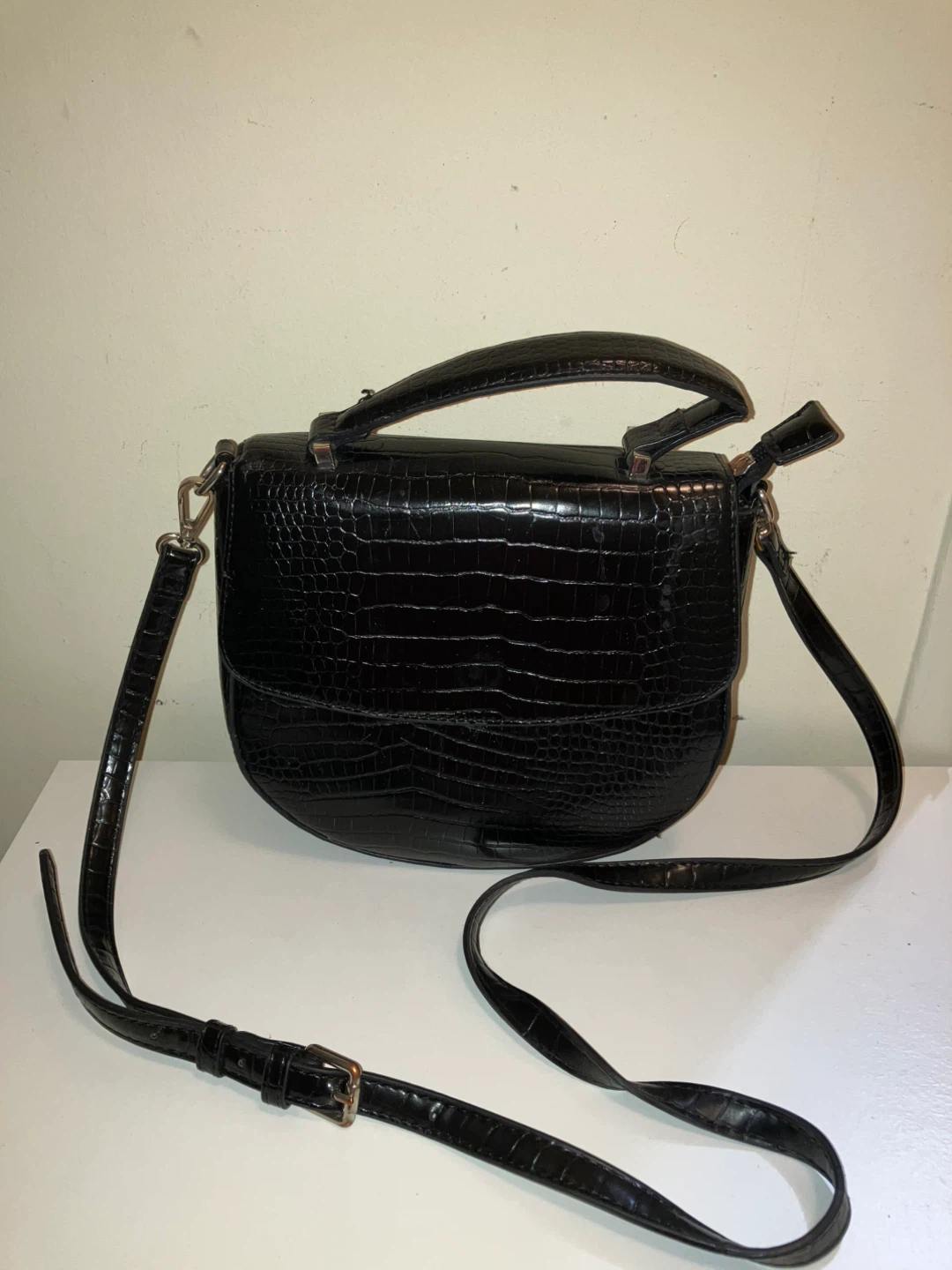 Dream Control New York Black Croc Handbag