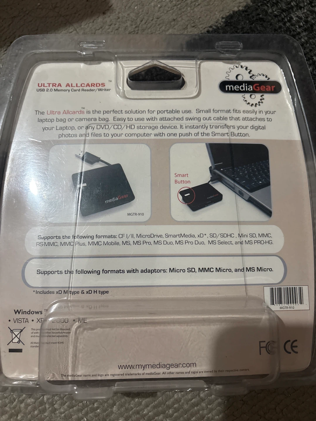 MediaGear Ultra Allcards USB 2.0 Memory Card Reader/Writer - photo 2