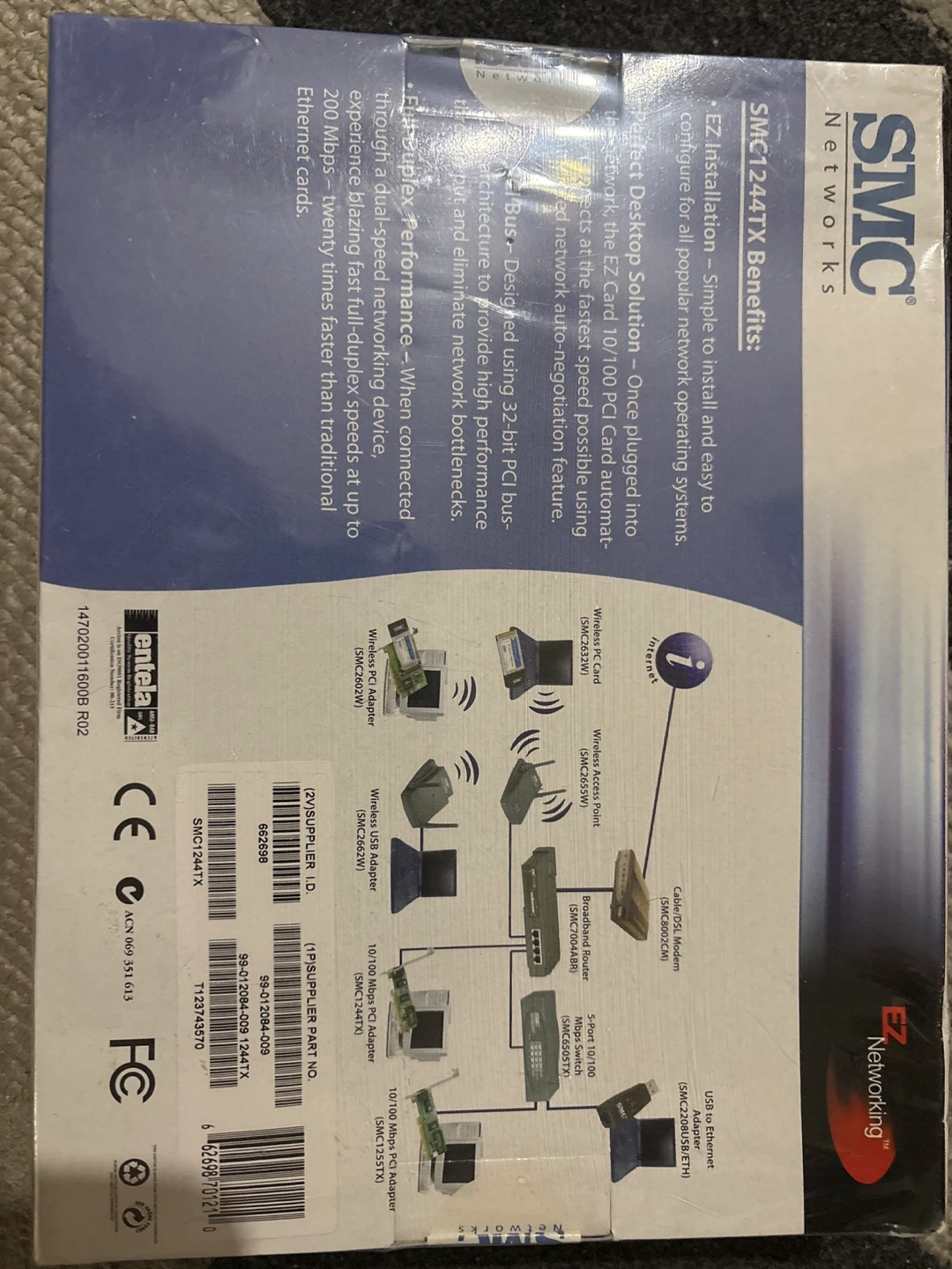 SMC EZ Card 10/100 Mbps Fast Ethernet PCI Card - photo 2