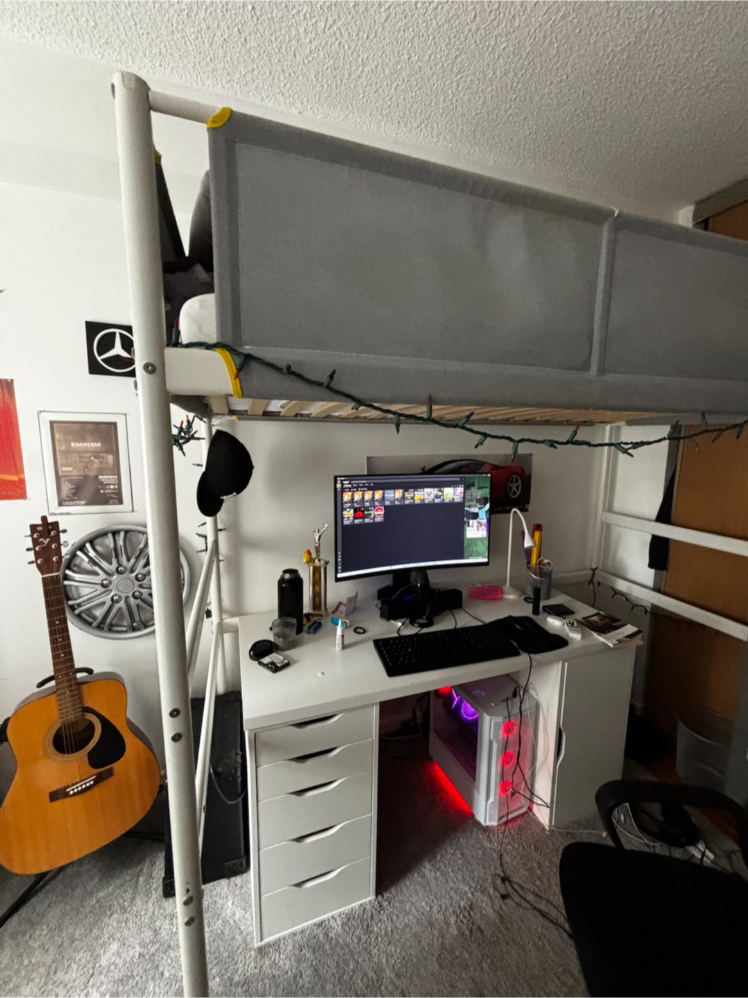 IKEA Loft Bed with mattress - photo 4