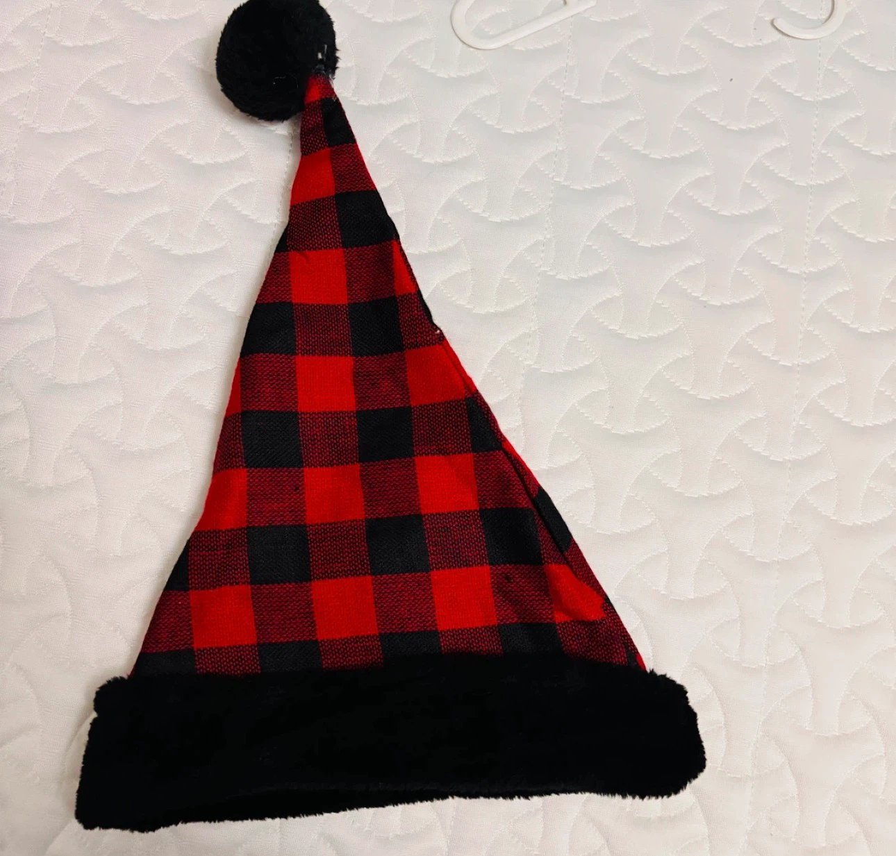 Red Santa Hat & Buffalo Plaid Santa Hat Set both for $5 - photo 3