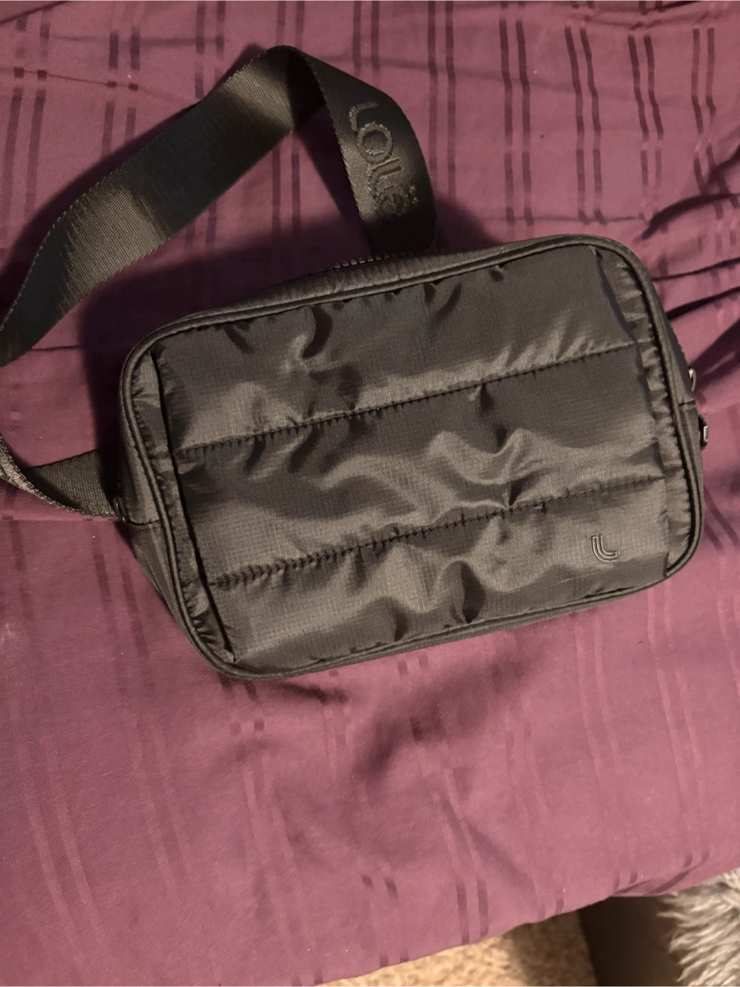 Lole Black Puffer Crossbody Bag