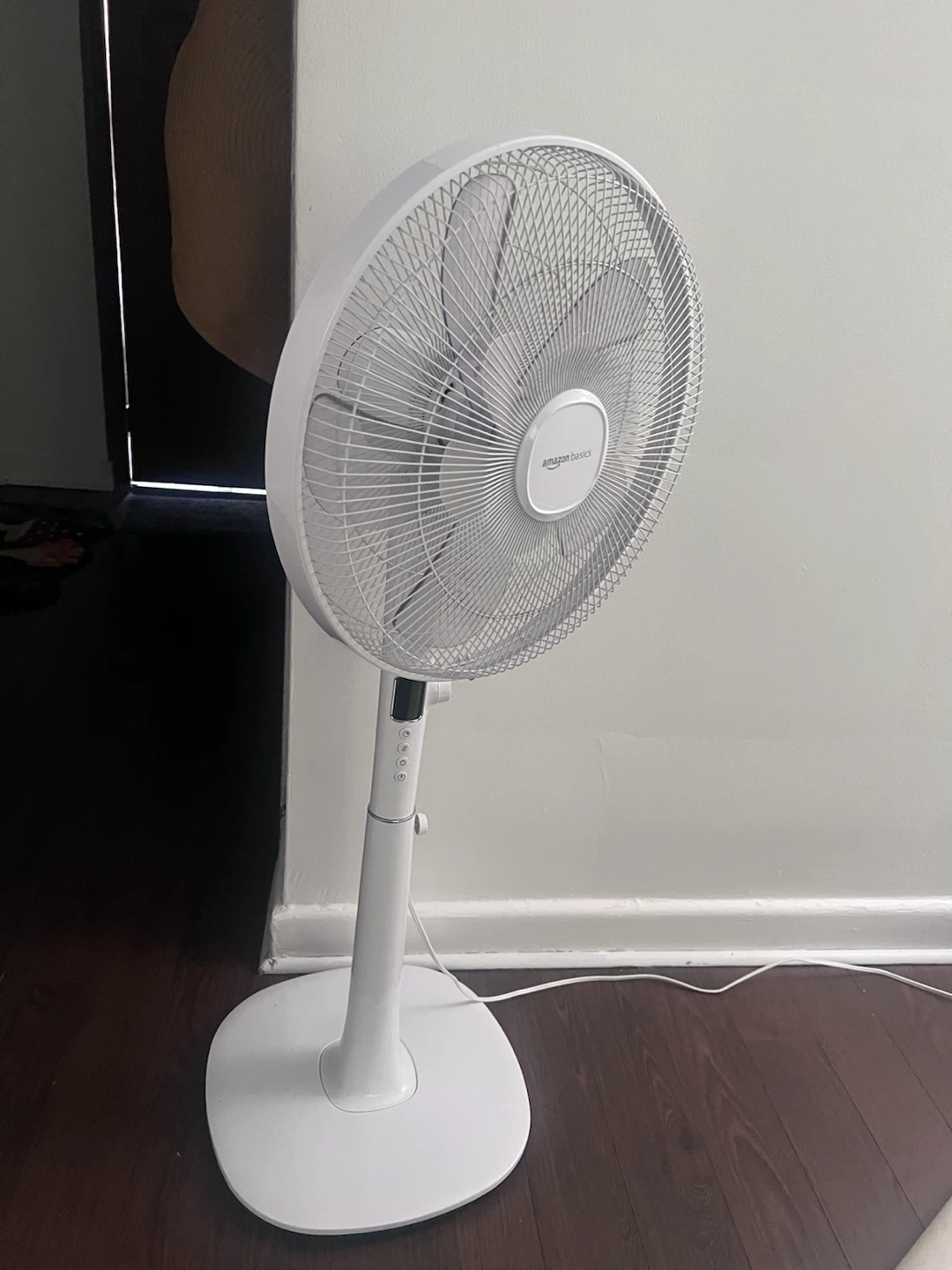 Amazon Basics Adjustable Oscillating Standing Pedestal Fan