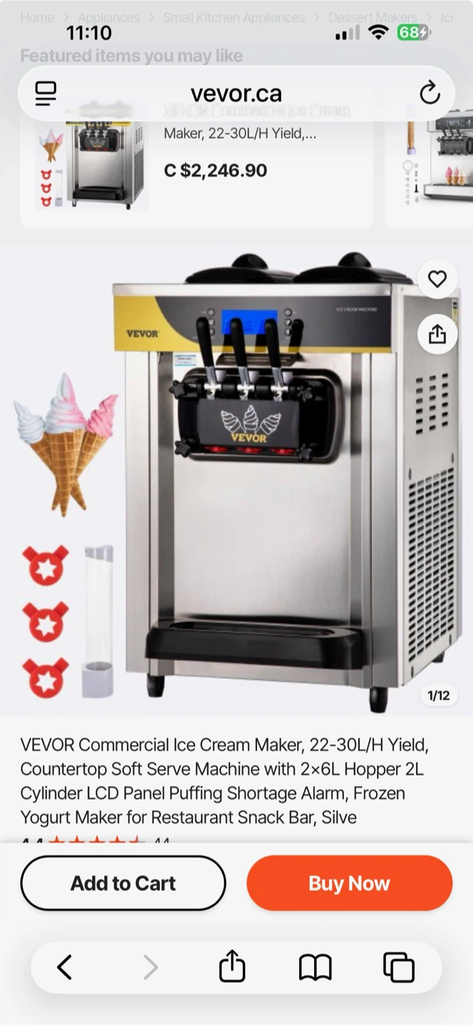 VEVOR Commercial Ice Cream Maker - photo 3