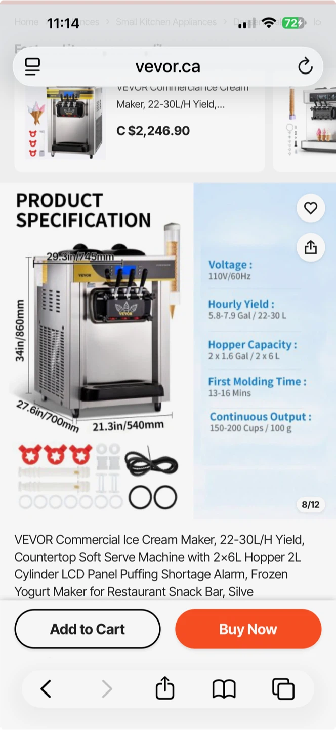 VEVOR Commercial Ice Cream Maker - photo 4