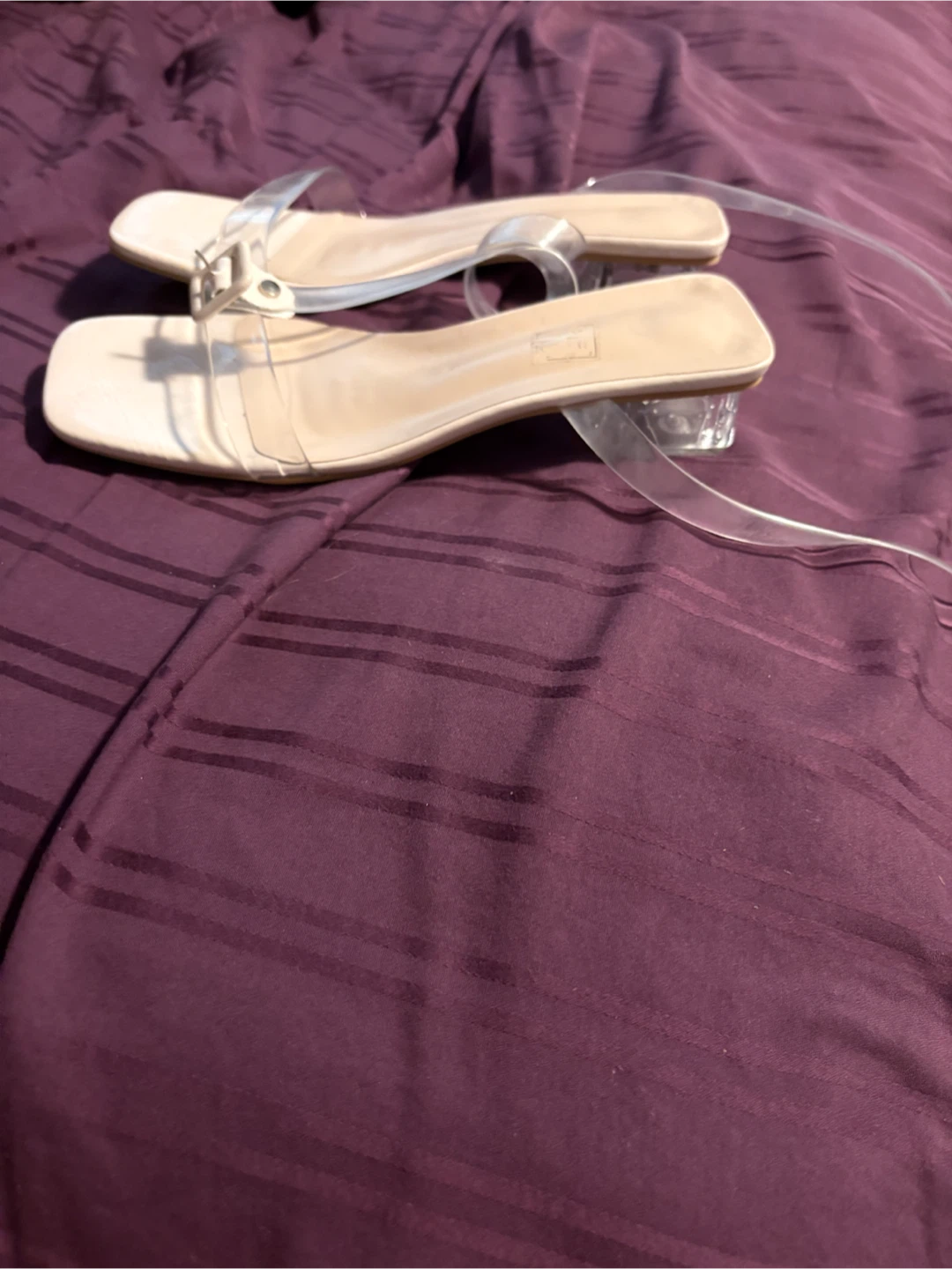 Clear Strap Block Heels - photo 2