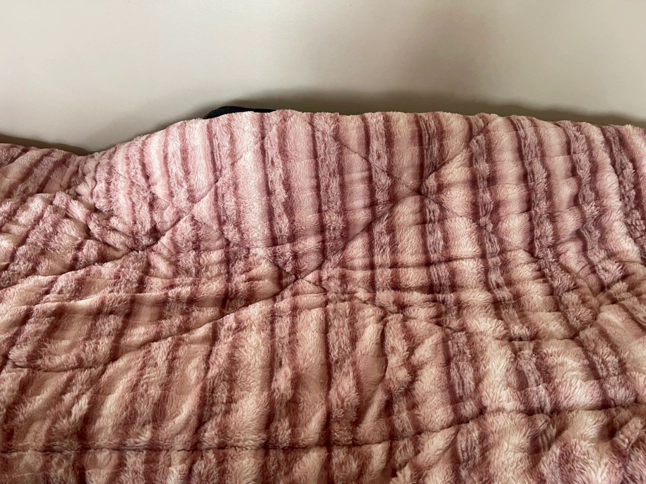 Pink Striped Plush quilt