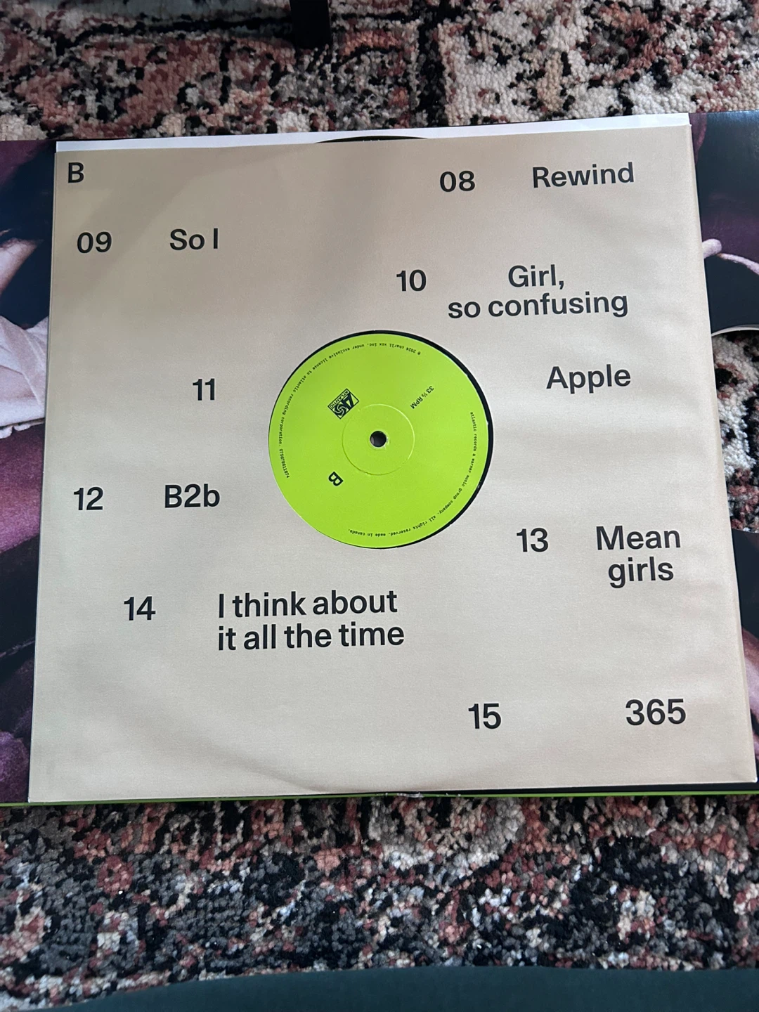 Brat by Charli xcx Vinyl Record (1st Release) - photo 5