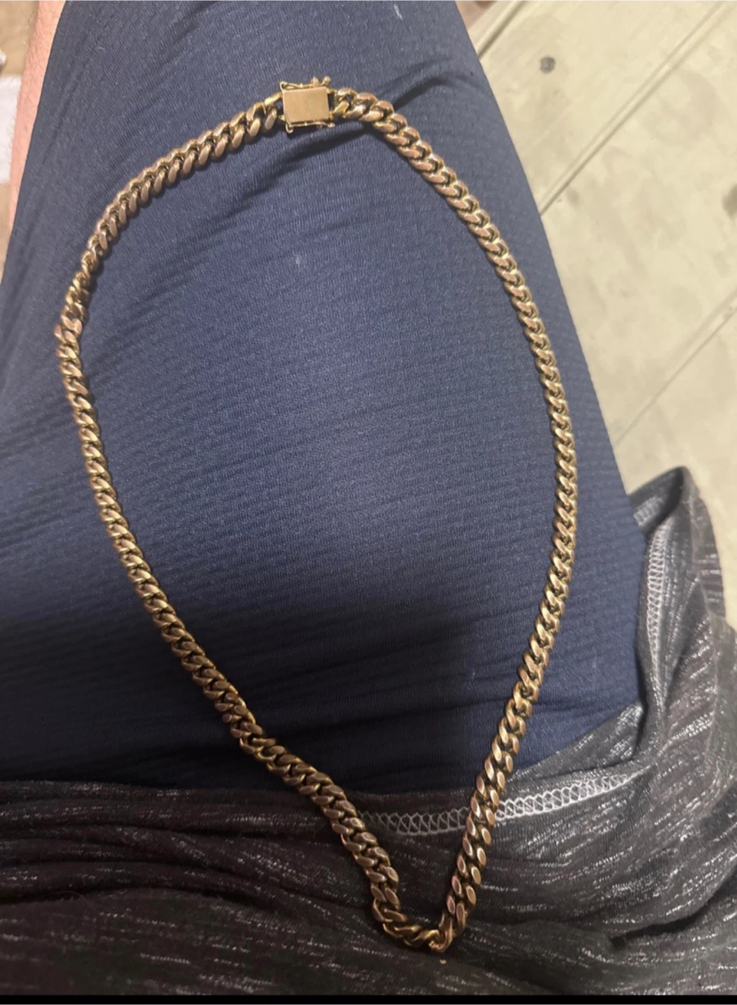 14K Gold Cuban Link Chain Necklace - photo 2
