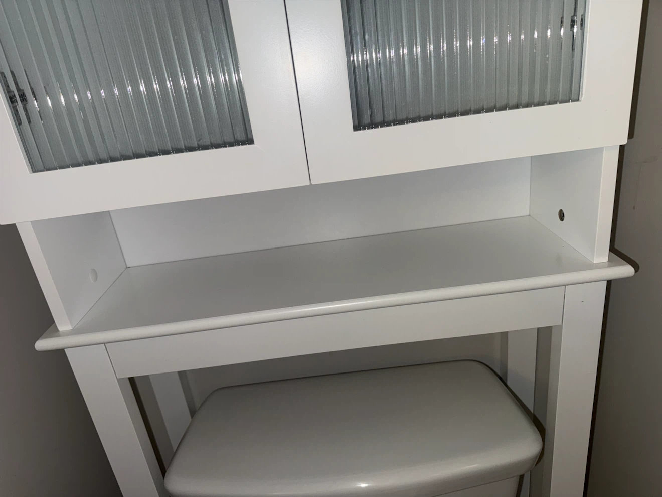 White Over-the-Toilet Storage Cabinet - photo 5