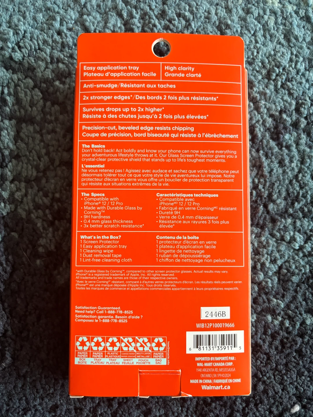 Onn. Glass Screen Protector for iPhone 12/12 Pro - photo 2