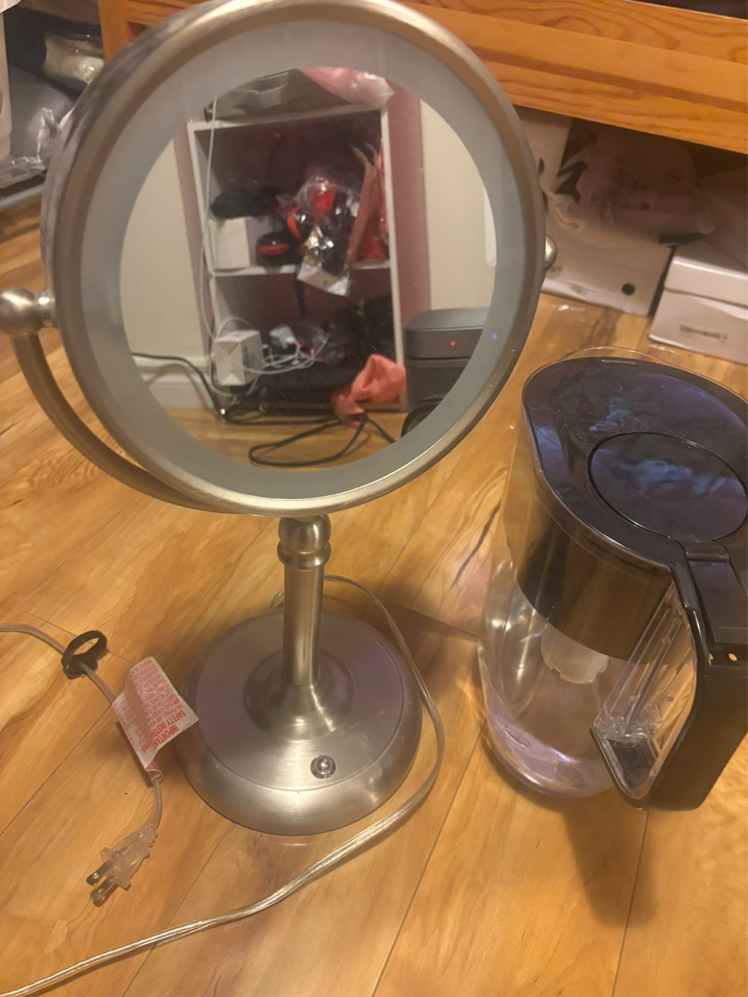 Big mirror_Home Solutions 18" Dual-Sided Lighted Vanity Mirror - photo 2