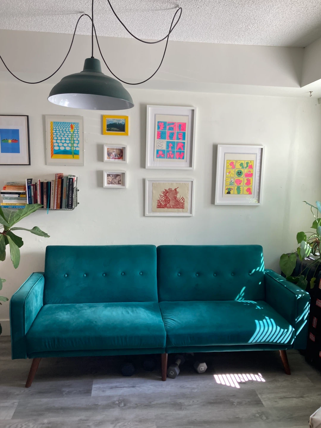 Green Velvet Tufted Loveseat Sofa - photo 3
