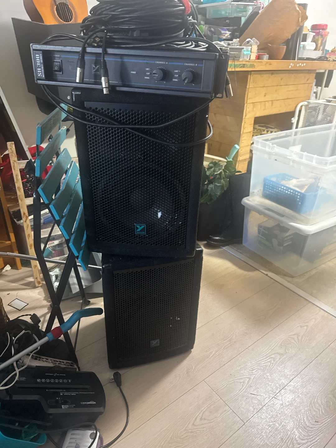 Yorkville YX10 PA Speaker (x2) & SB300 Amp