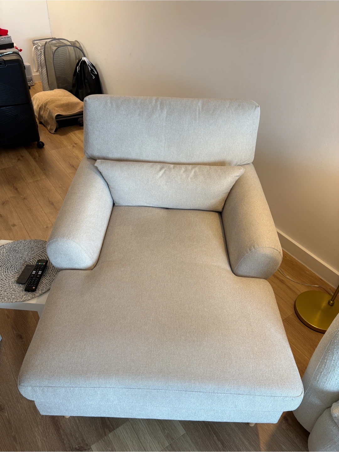 Cream Chaise Lounge