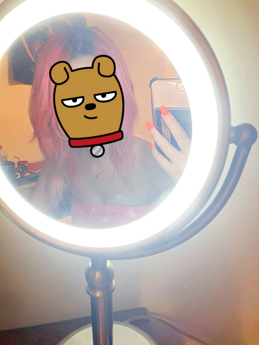 Big mirror_Home Solutions 18" Dual-Sided Lighted Vanity Mirror