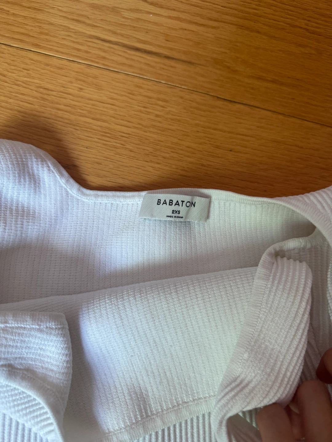Aritzia White Ribbed Tank Top - 2XS - photo 2