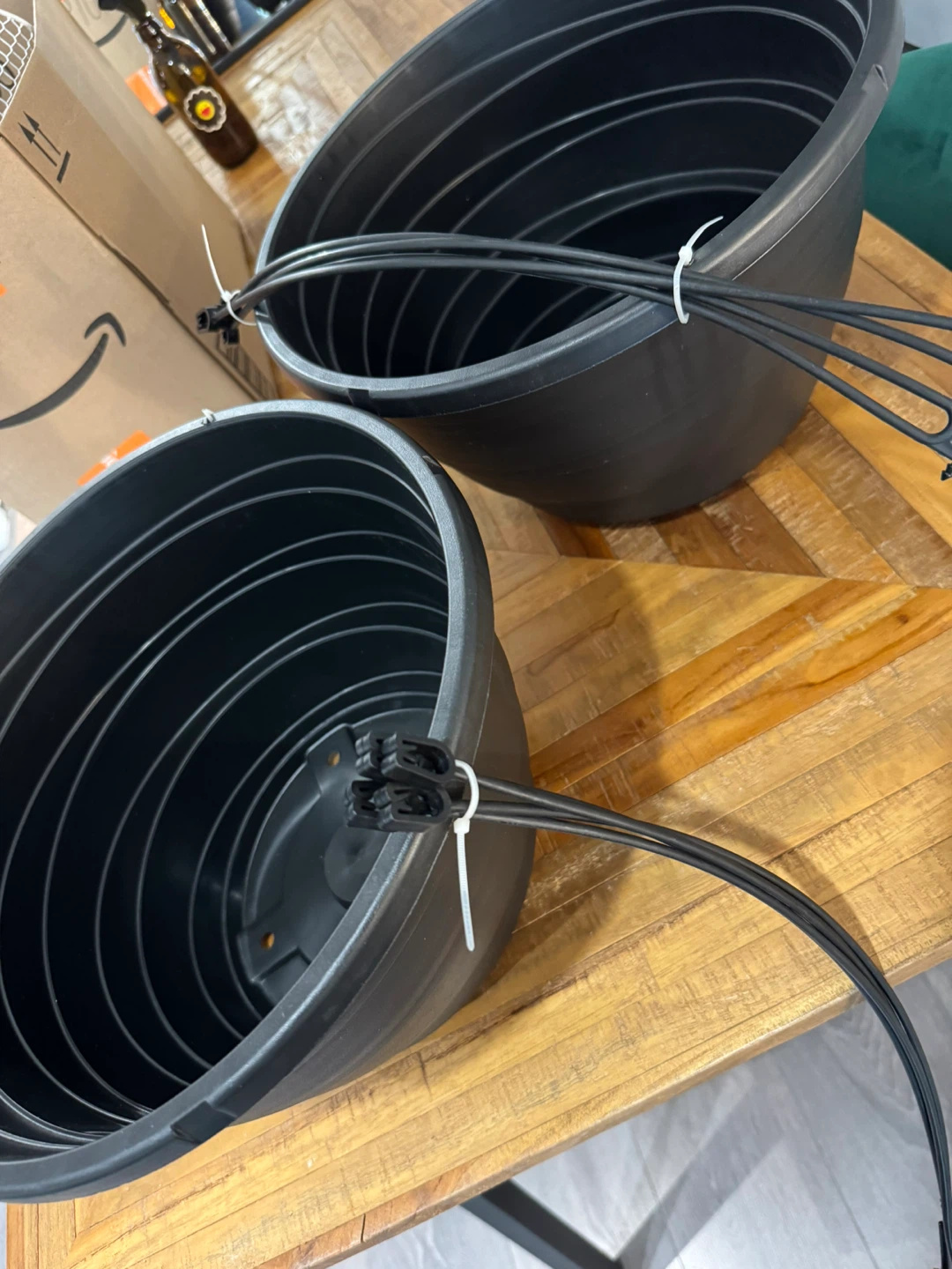 Black Plastic Hanging Basket