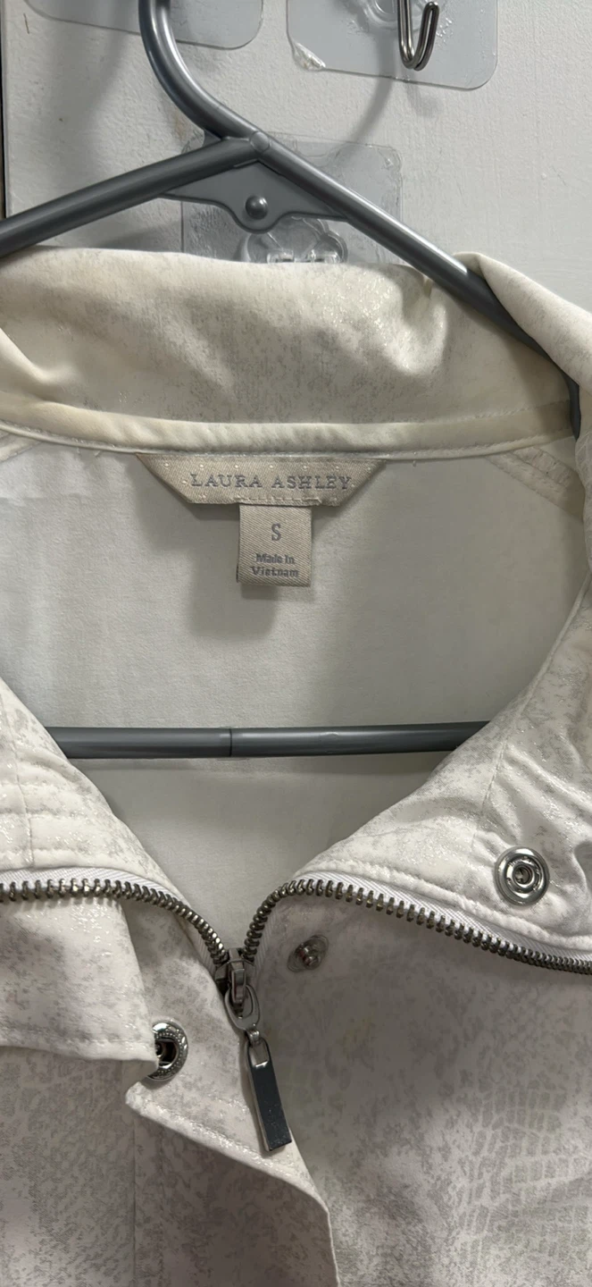 Laura Ashley White Snake Print Jacket - Size S - photo 2