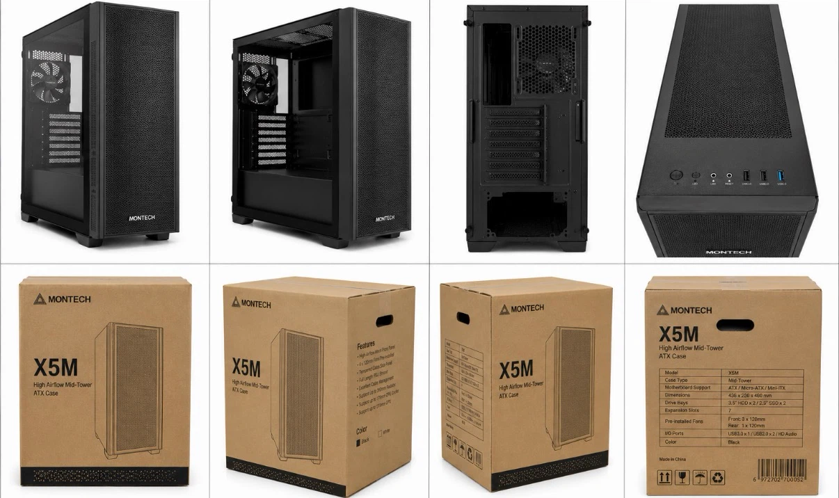 MONTECH X5M ATX Mid-Tower Computer Case