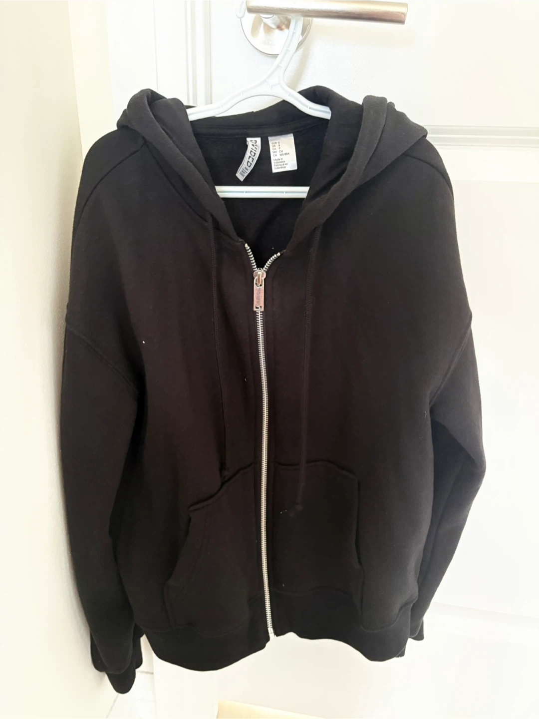 Black H&M Divided Zip-Up Hoodie