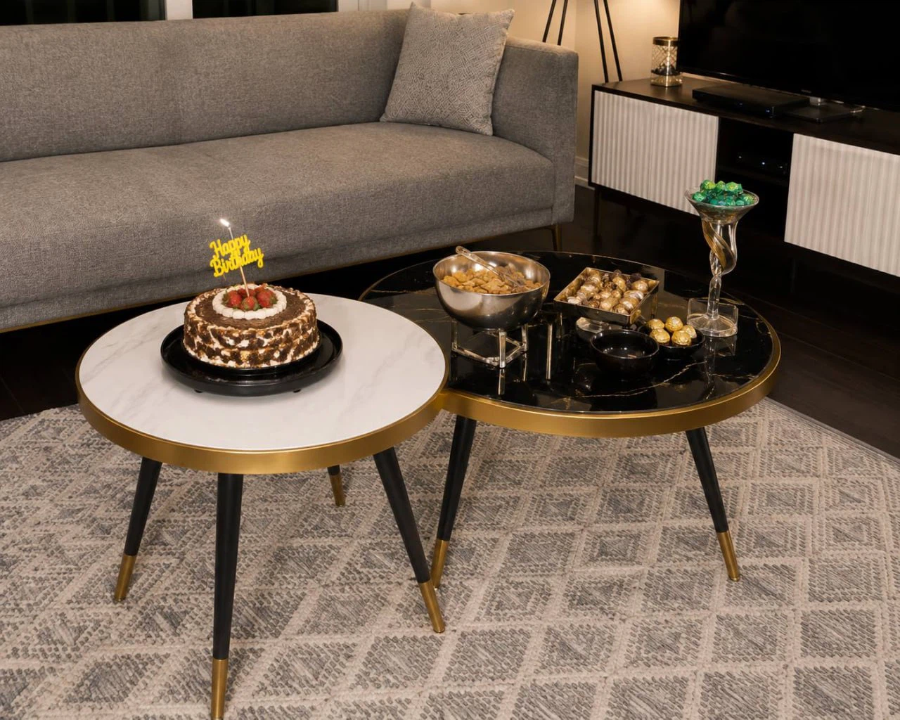 Round Coffee Table Set