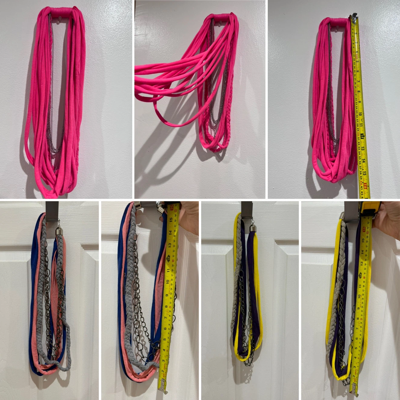 Fabric and Chain Necklaces