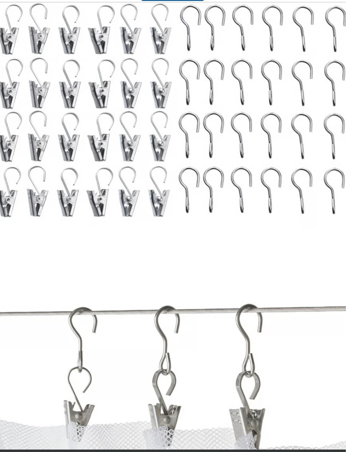 Curtain Clips and Hooks Set - photo 3