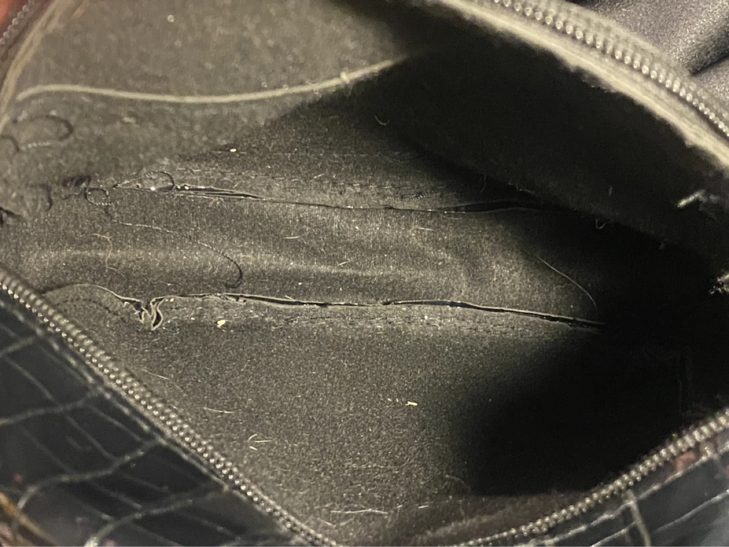 Black Croc-Embossed Mini Backpack - photo 4