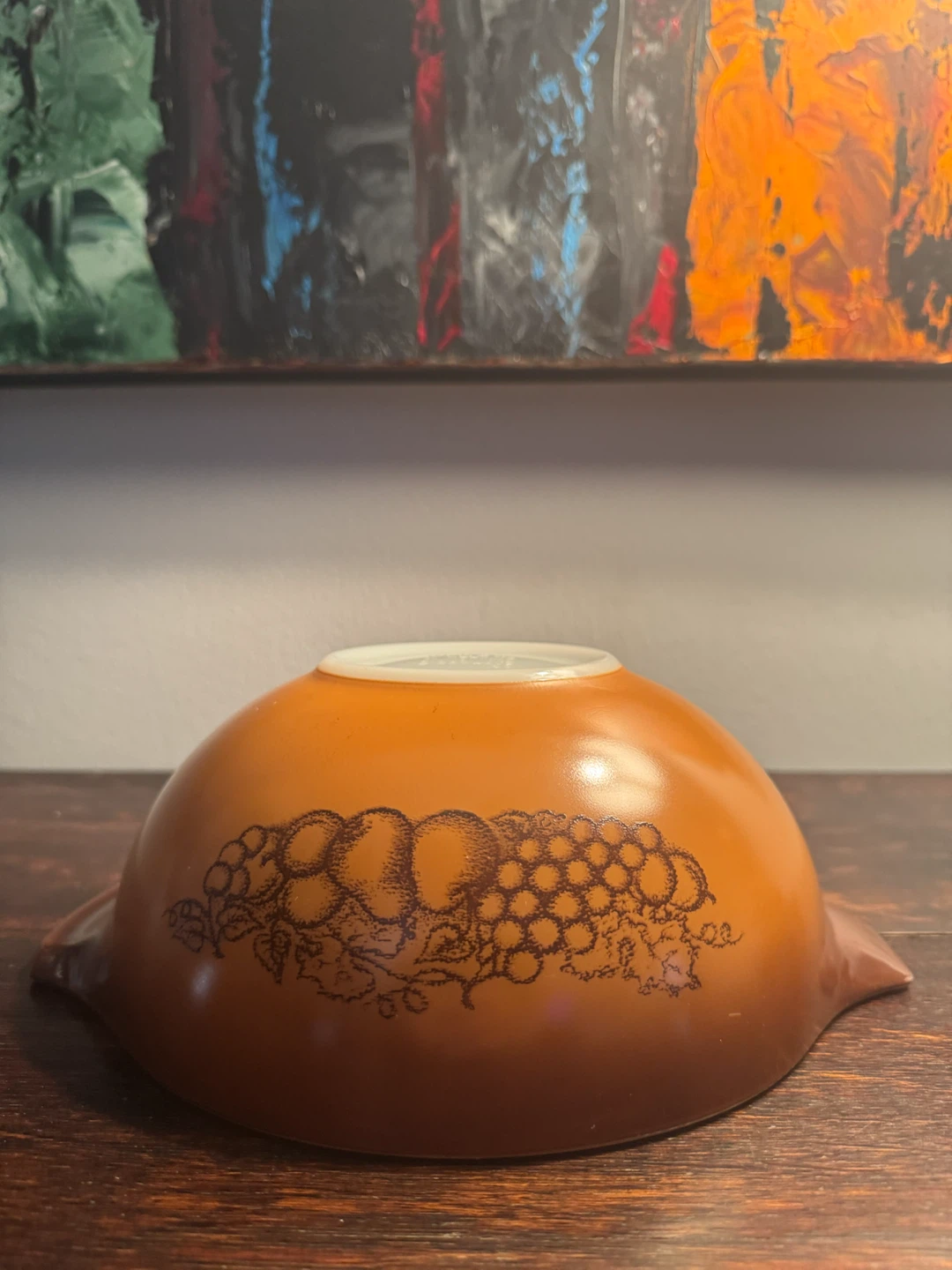 Pyrex Mixing Bowl - Amber/Orange Fruit Pattern - photo 4