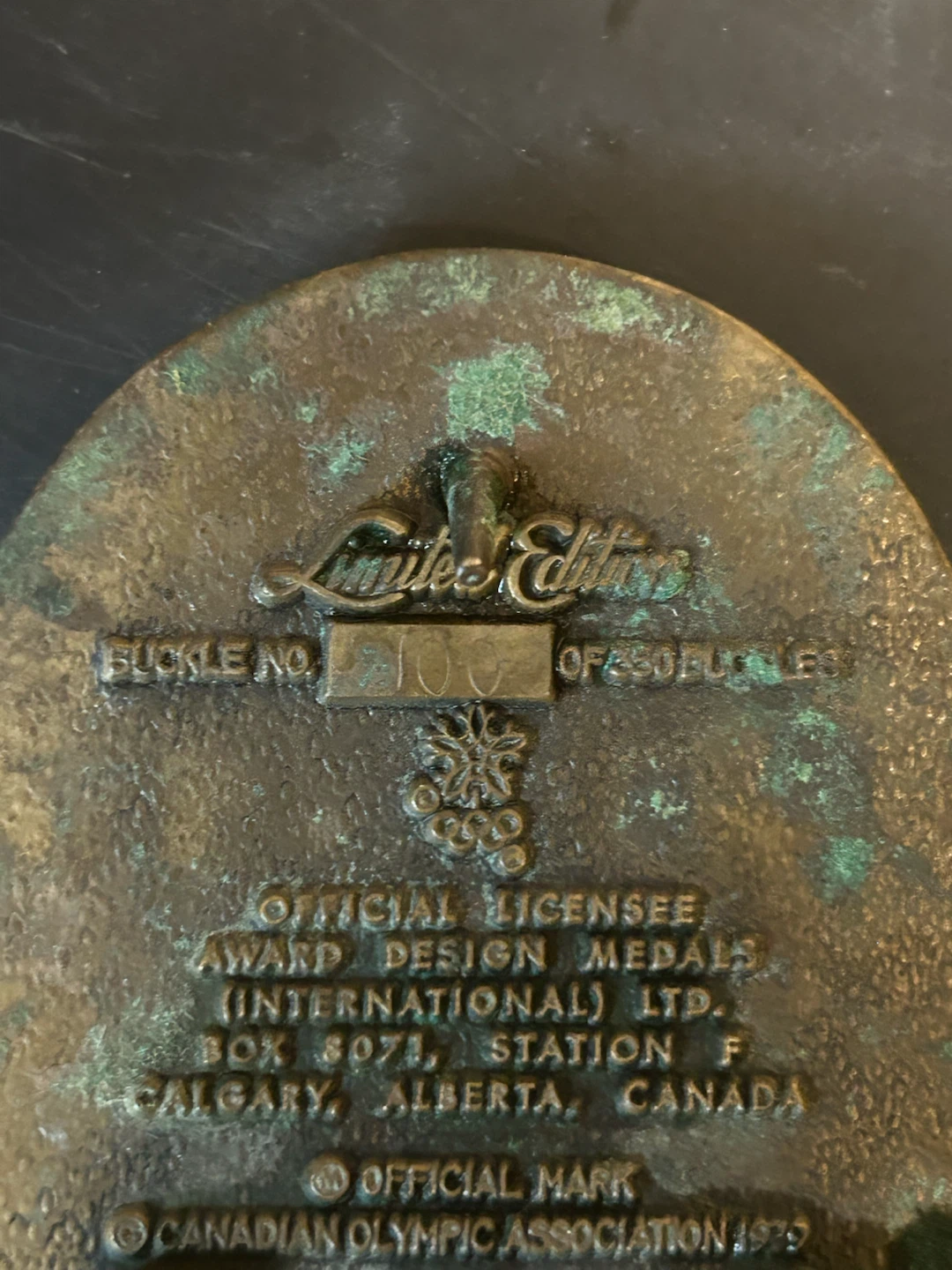 Limited Edition 1988 Calgary Olympic Ceremonies Belt Buckle - photo 3