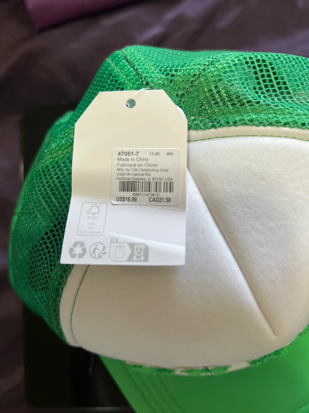 New-Green and White "Lucky" Trucker Hat - photo 2