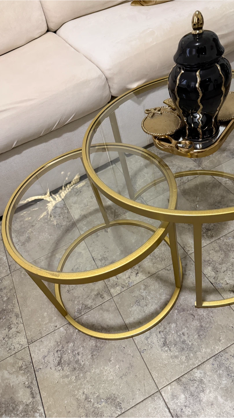 Gold Nesting table set - photo 2
