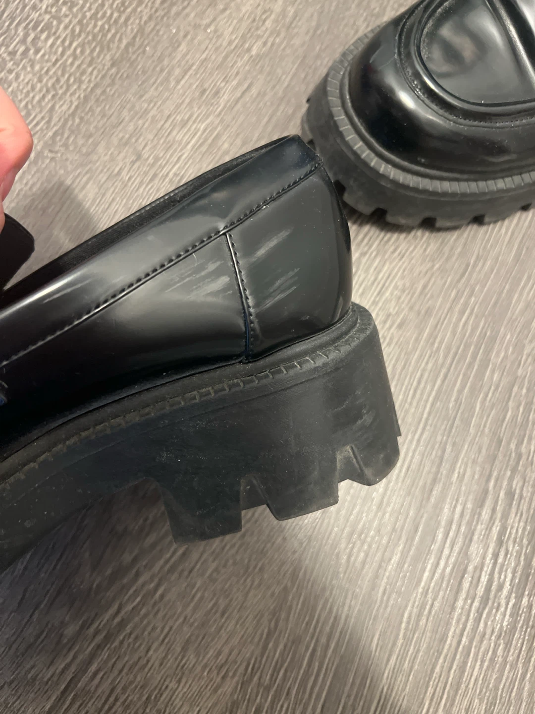 PULL&BEAR Black Patent Chunky Loafers - photo 2