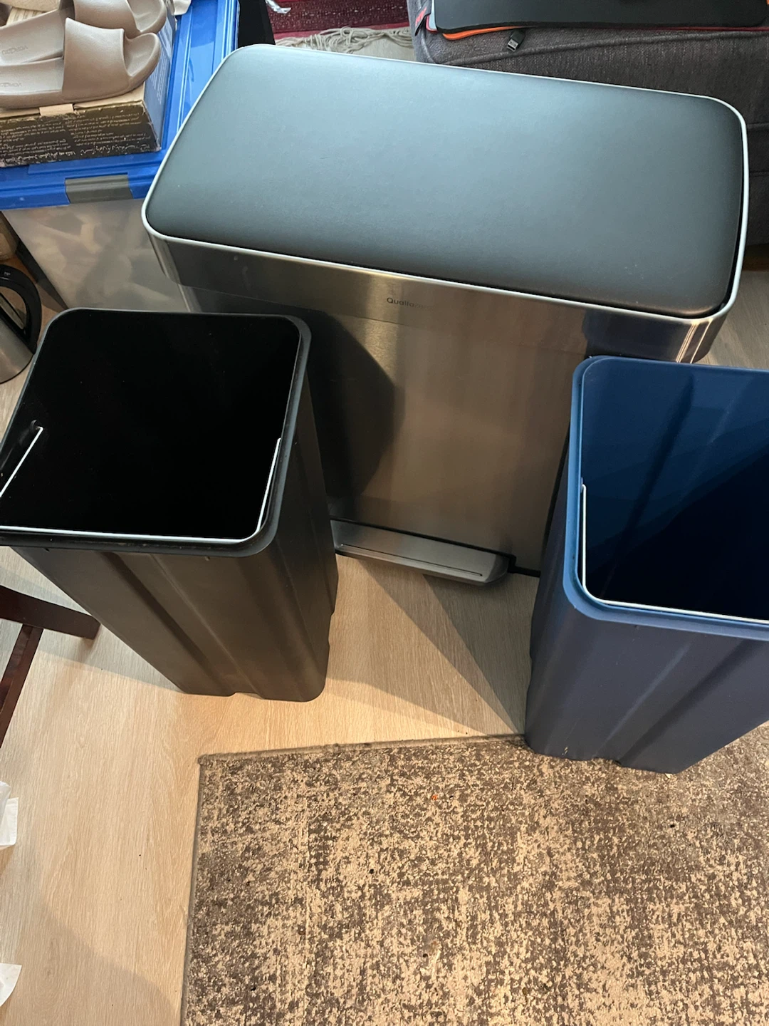 Qualia Zero Dual Compartment Step Trash Can