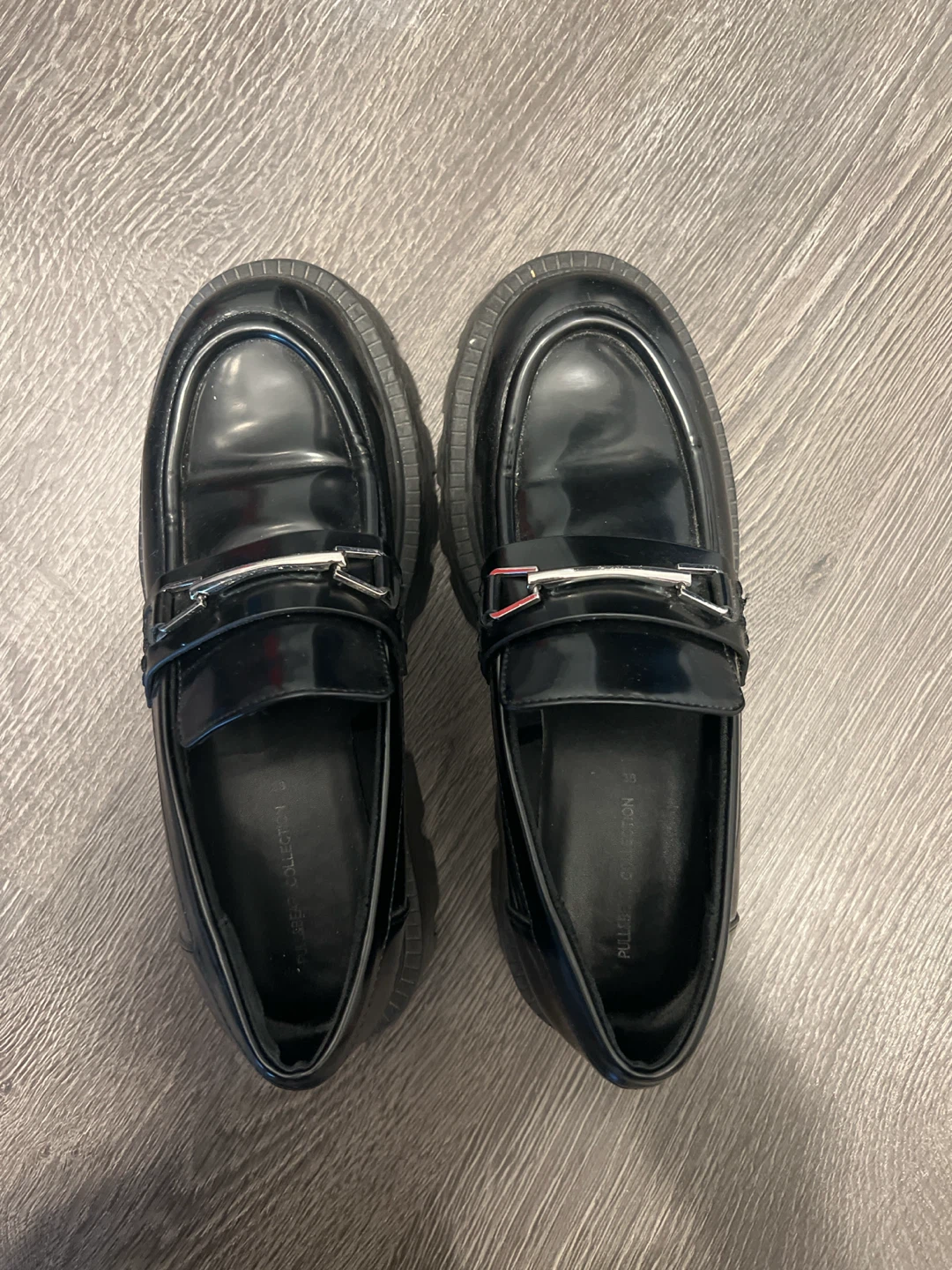 PULL&BEAR Black Patent Chunky Loafers - photo 3